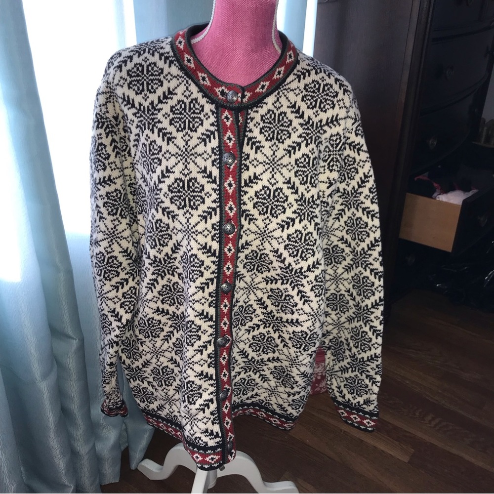 LL Bean Heavy Nordic Cardigan Sweater in VGUC Size 2X